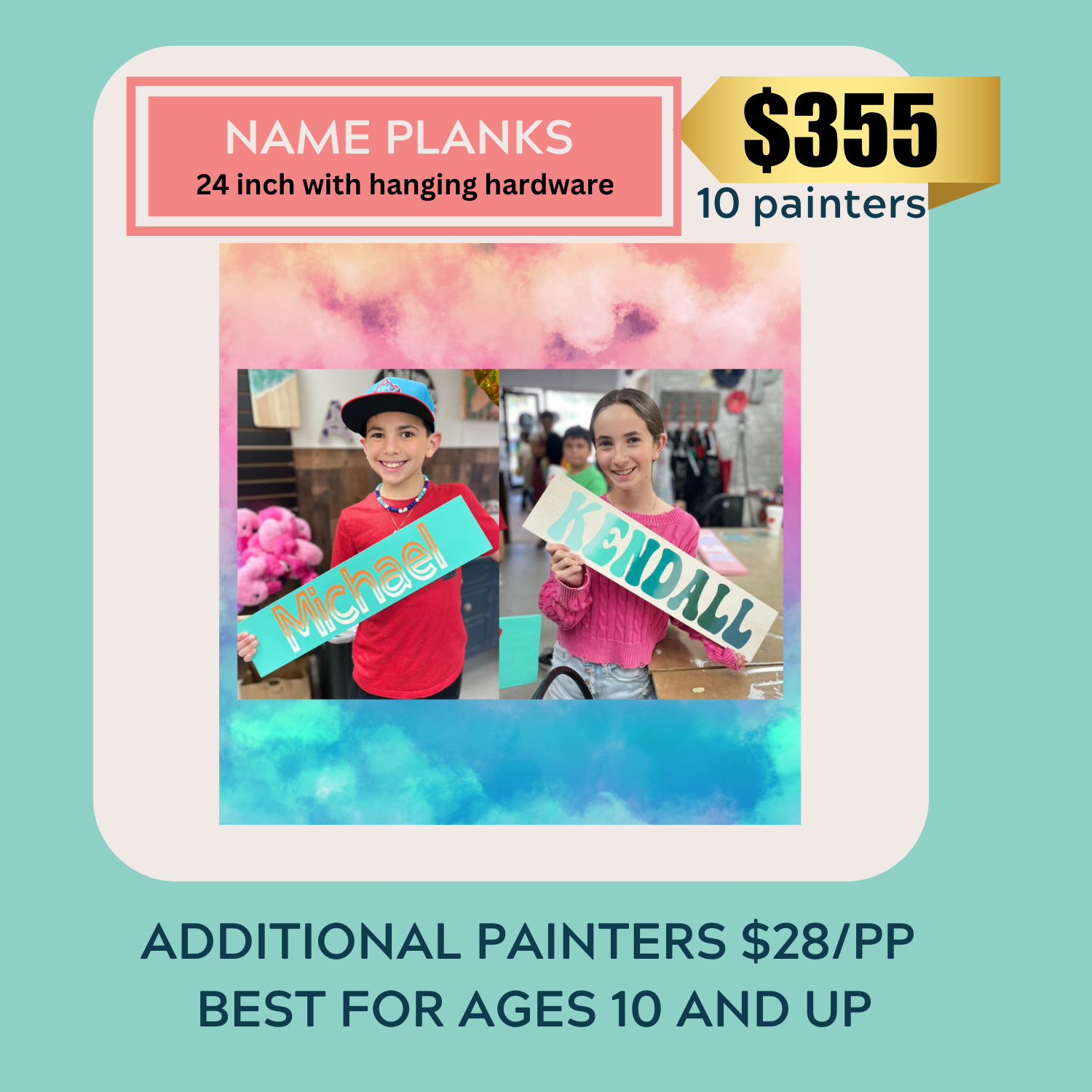 Birthday Package- Name Planks