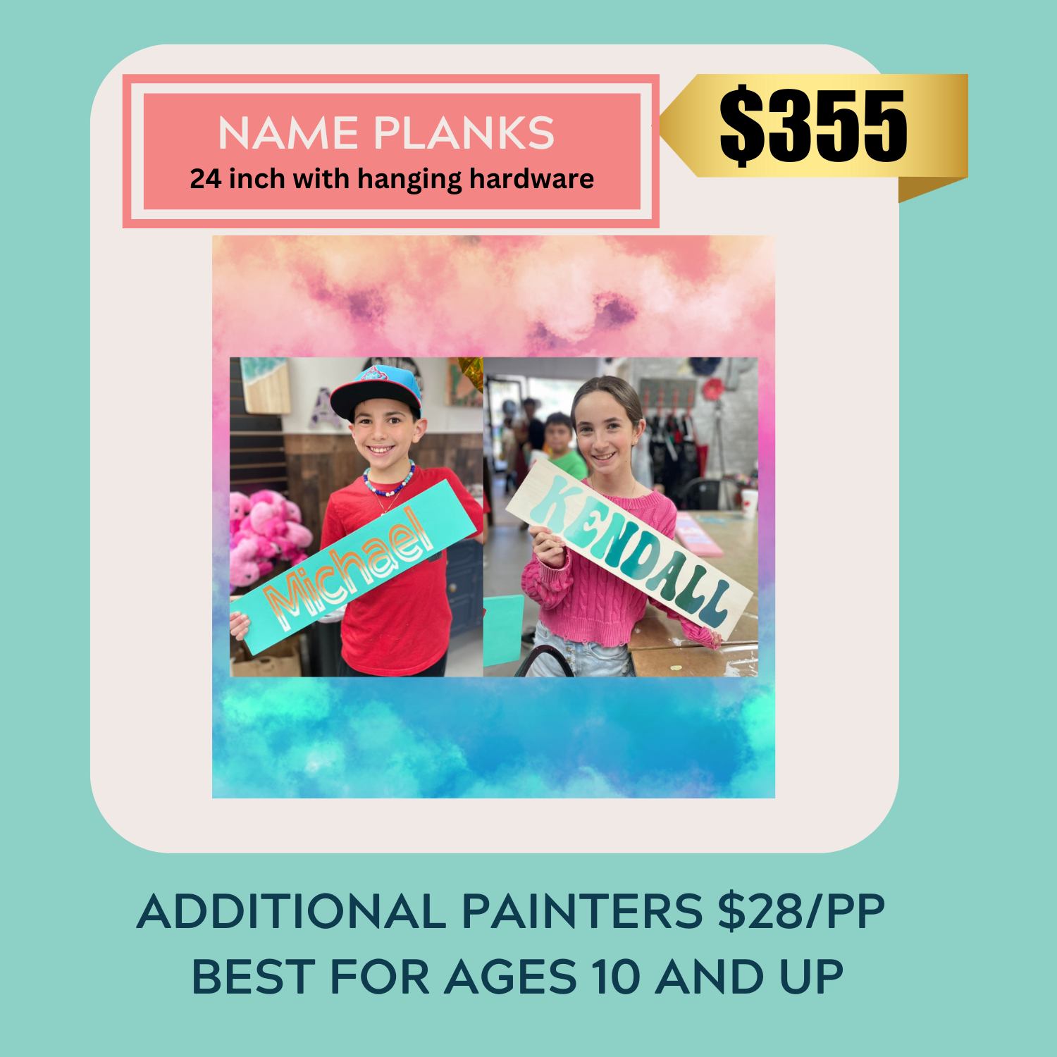 Birthday Package- Name Planks