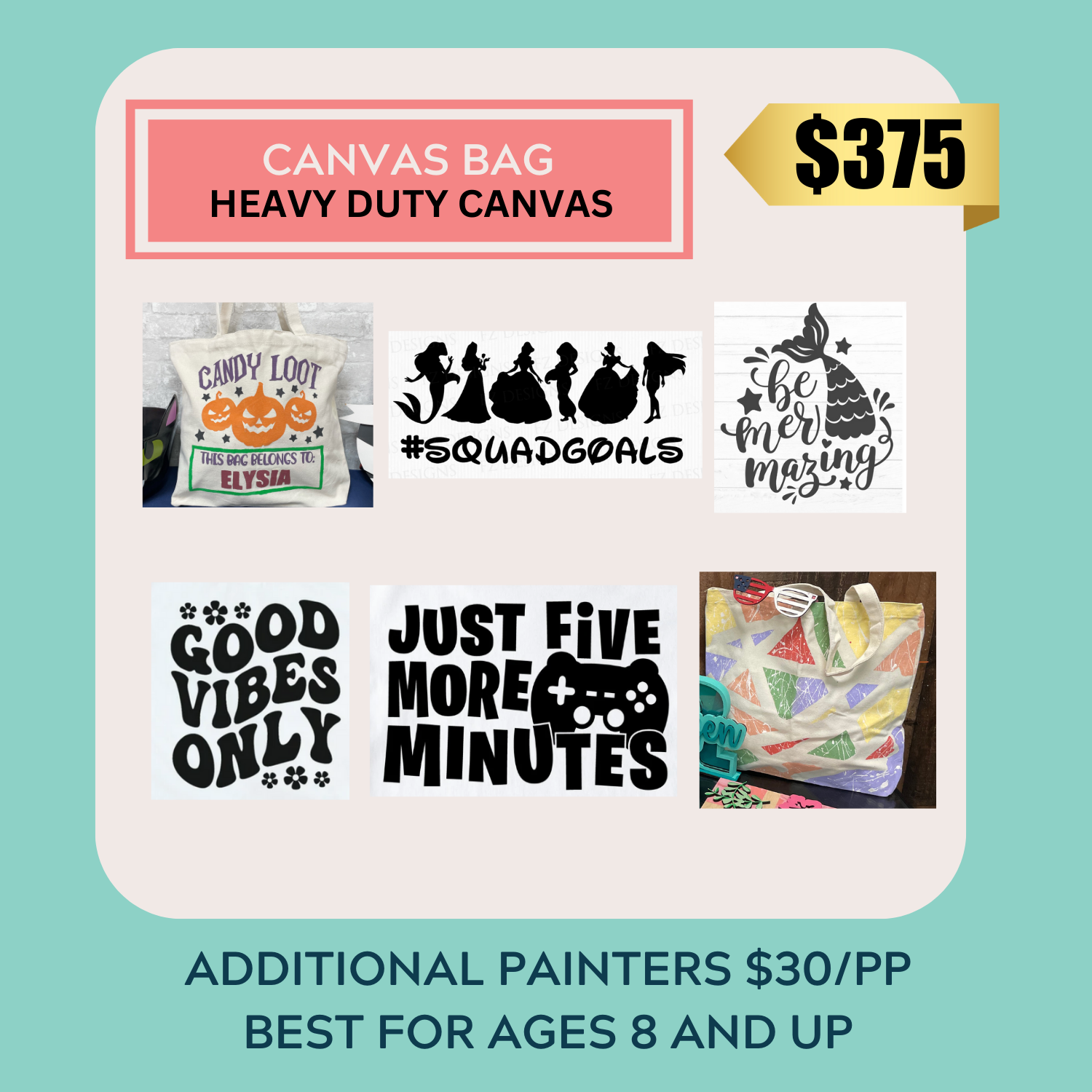 Birthday Package- Canvas Totes