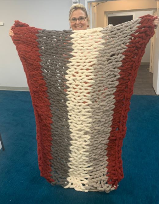 chunky knit blanket- 5 skein (all pattern options)