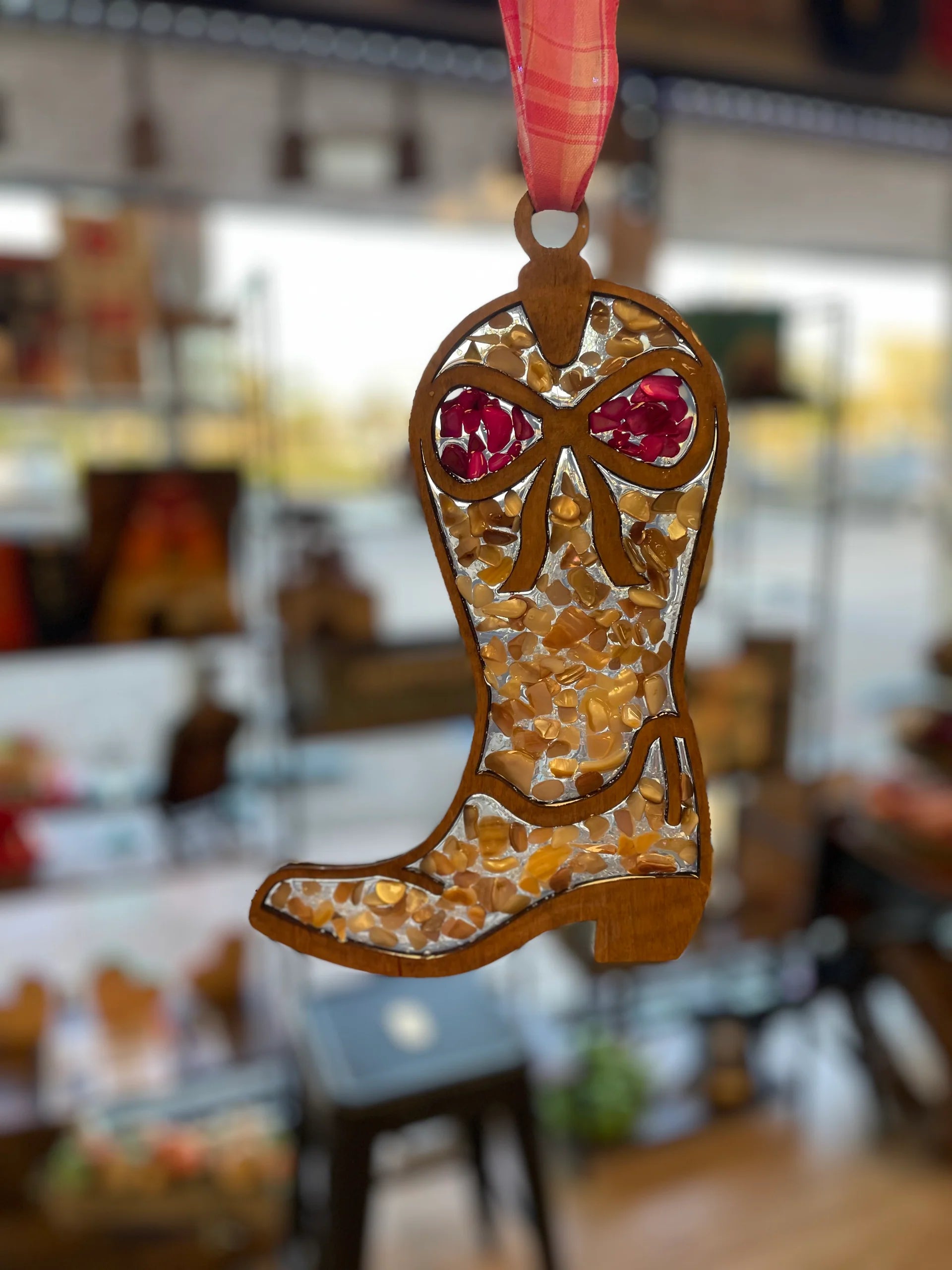 Seaglass and Resin Boot