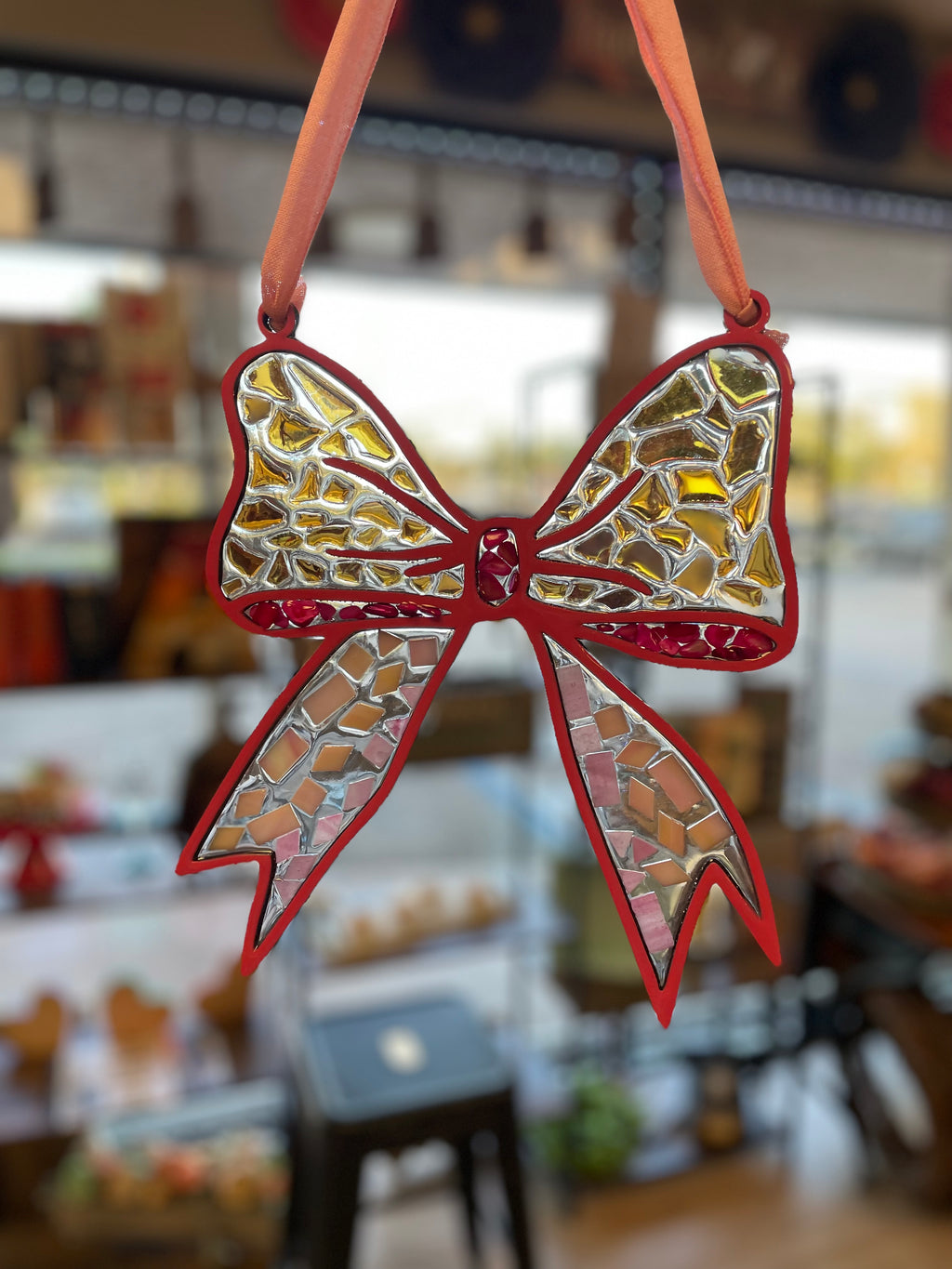 Seaglass and Resin Bow