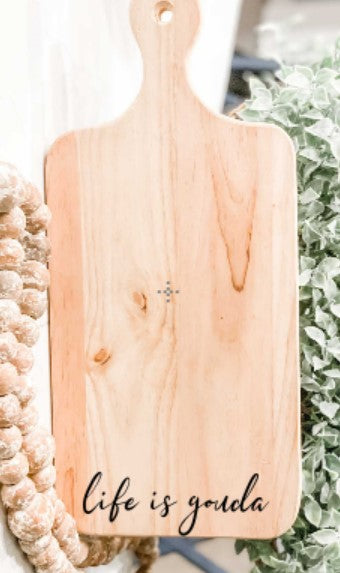 Epoxy Pour Cutting Board- Life is Gouda