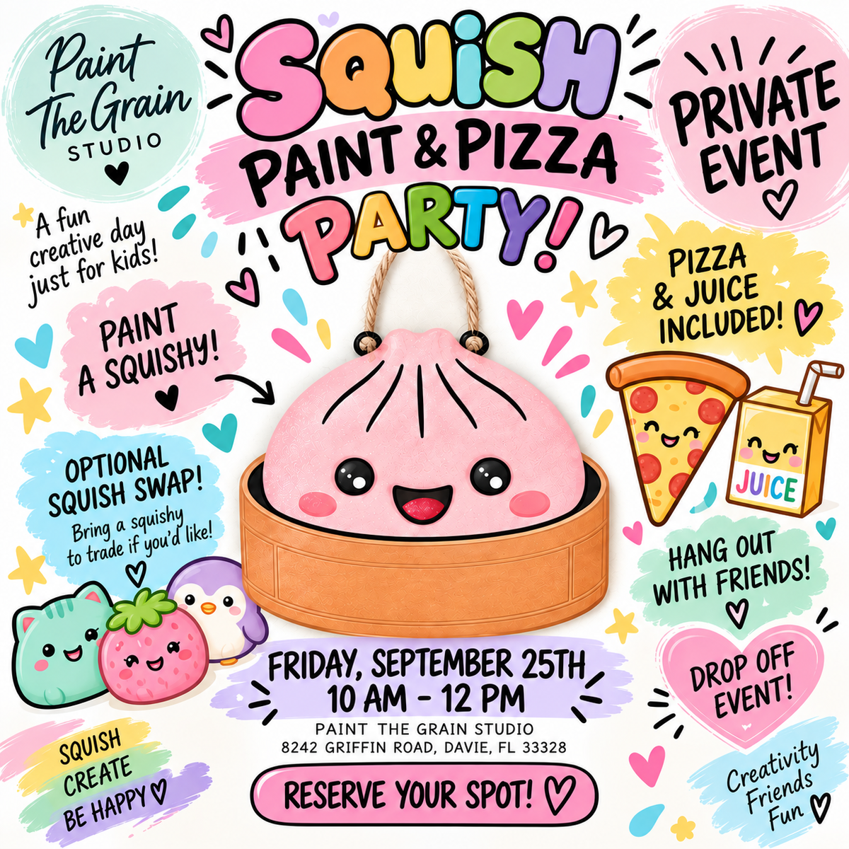 PRIVATE EVENT- Squish Paint and Pizza Party