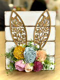 Wood Flower Bunny Ears