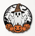 Ghost with witch hat hanger