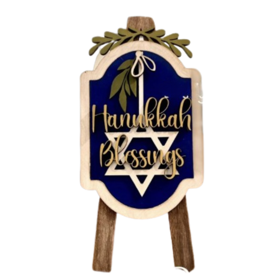Hanukkah Blessings - Table Top Easel