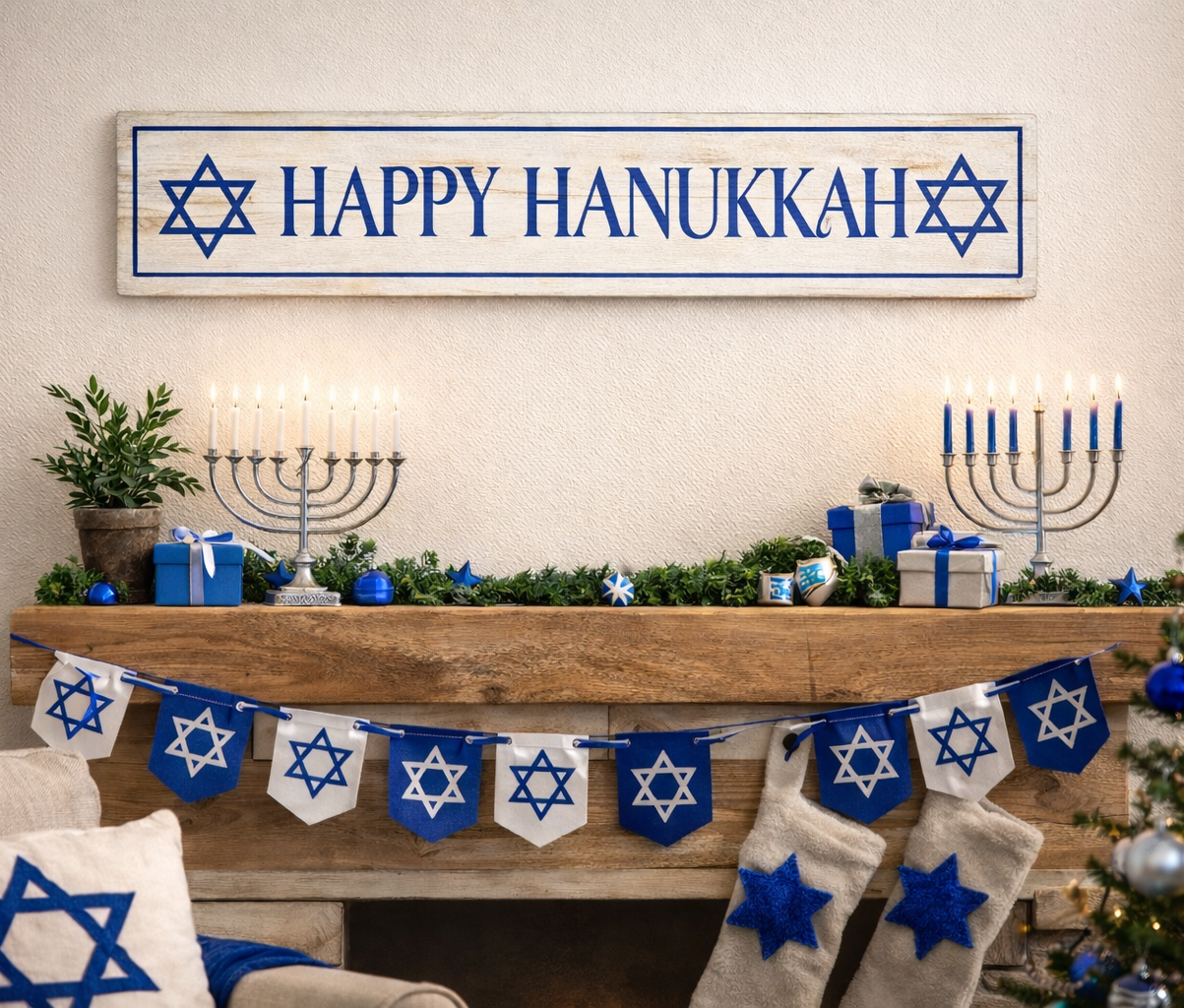 happy hanukkah- skinny plank