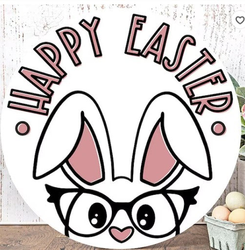 Happy Easter- bunny with glasses
