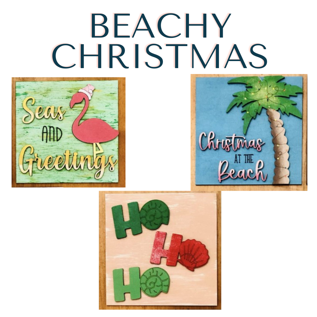 Beachy Christmas Mini Ladder