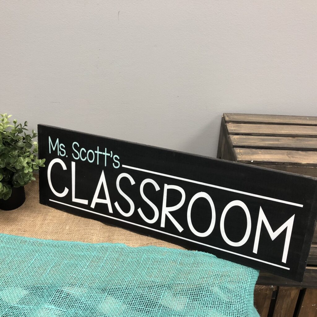 personalized teacher sign – Paint the Grain Studio