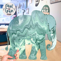 Elephant Paint Pour Shape
