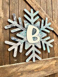 Snowflake Paint Pour Shape- personalized