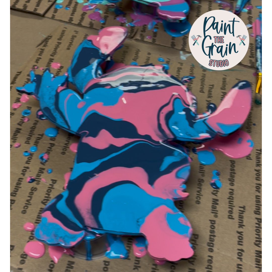Stitch Paint Pour Shape