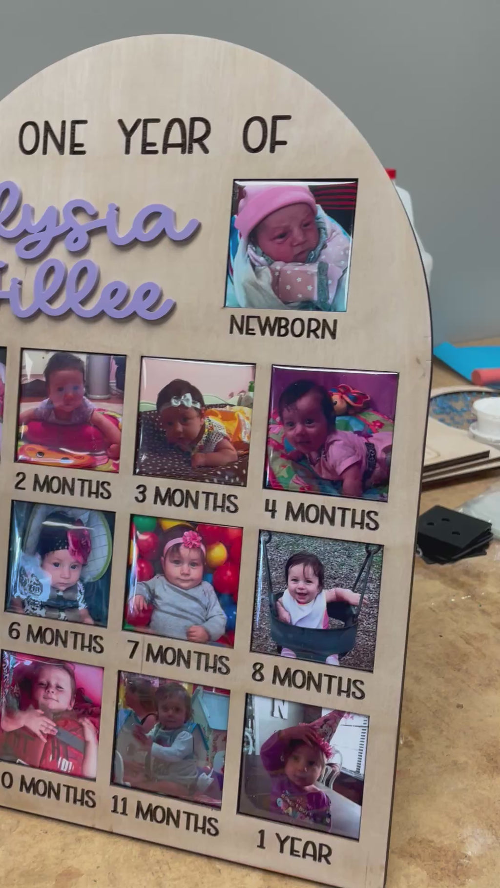 Baby’s First Year Frame with Photos