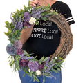 Wood Flower Wreath
