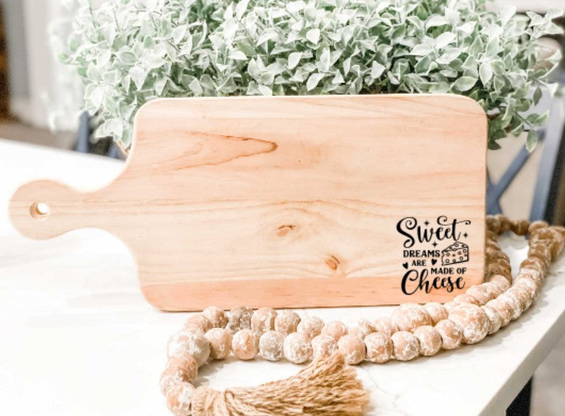 Epoxy Pour Cutting Board- Sweet Dreams are made of cheese