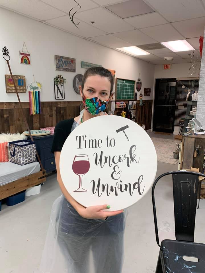 Time to Uncork and Unwind- Thick Round