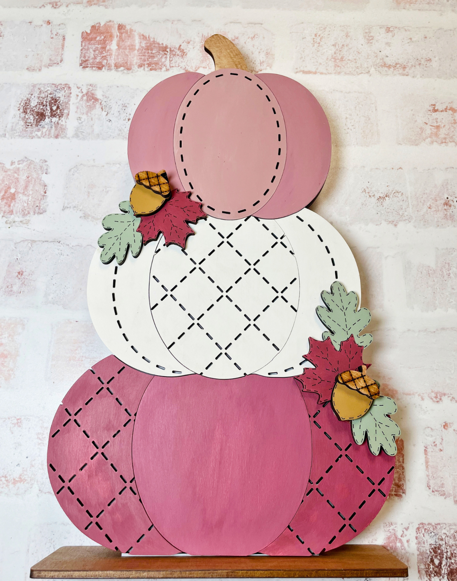 Quilted Triple Stacked pumpkin