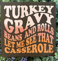 Turkey Gravy Beans and Rollls