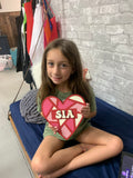 Kids- geometric personalized heart