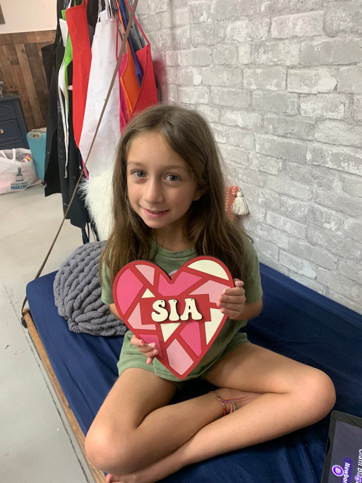 Kids- geometric personalized heart