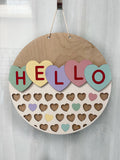 Hello- Conversation Hearts Hanger