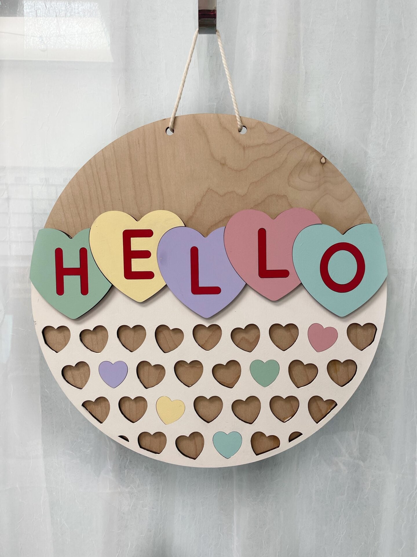 Hello- Conversation Hearts Hanger
