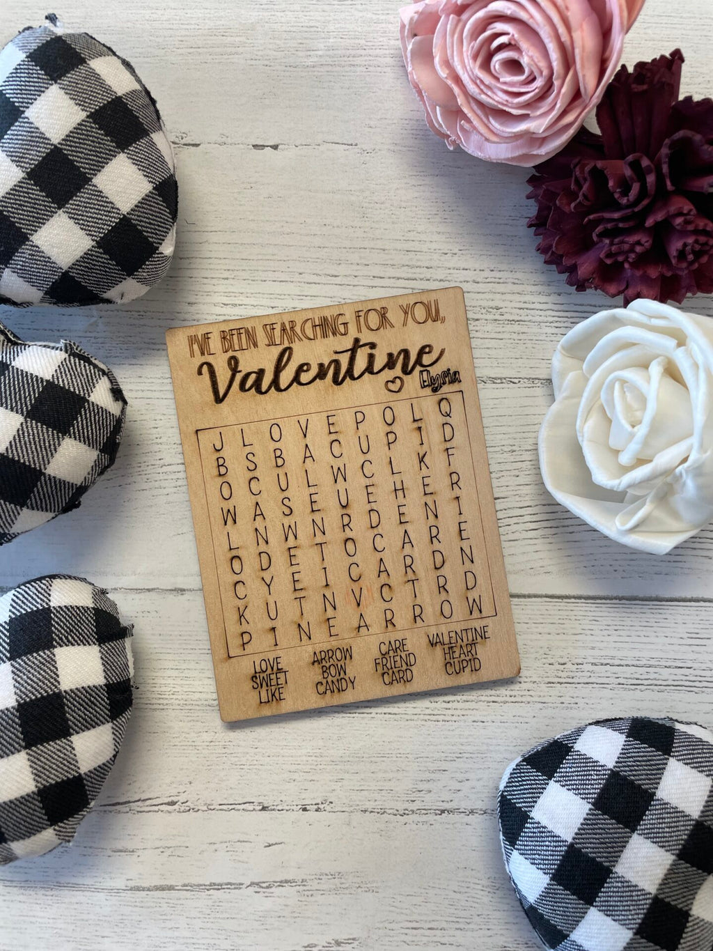 Valentine Word Search personalized sets
