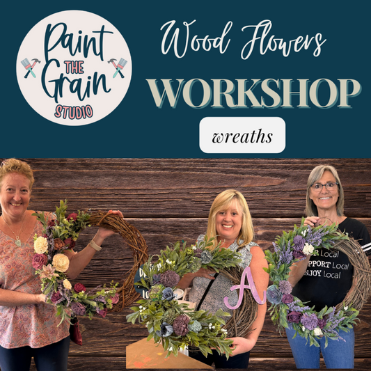 Wood Flower Wreath
