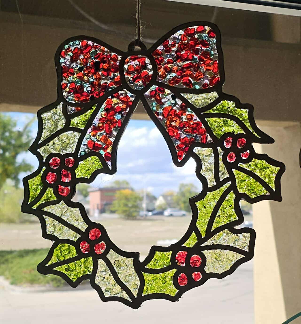 Seaglass and Resin Christmas Wreath